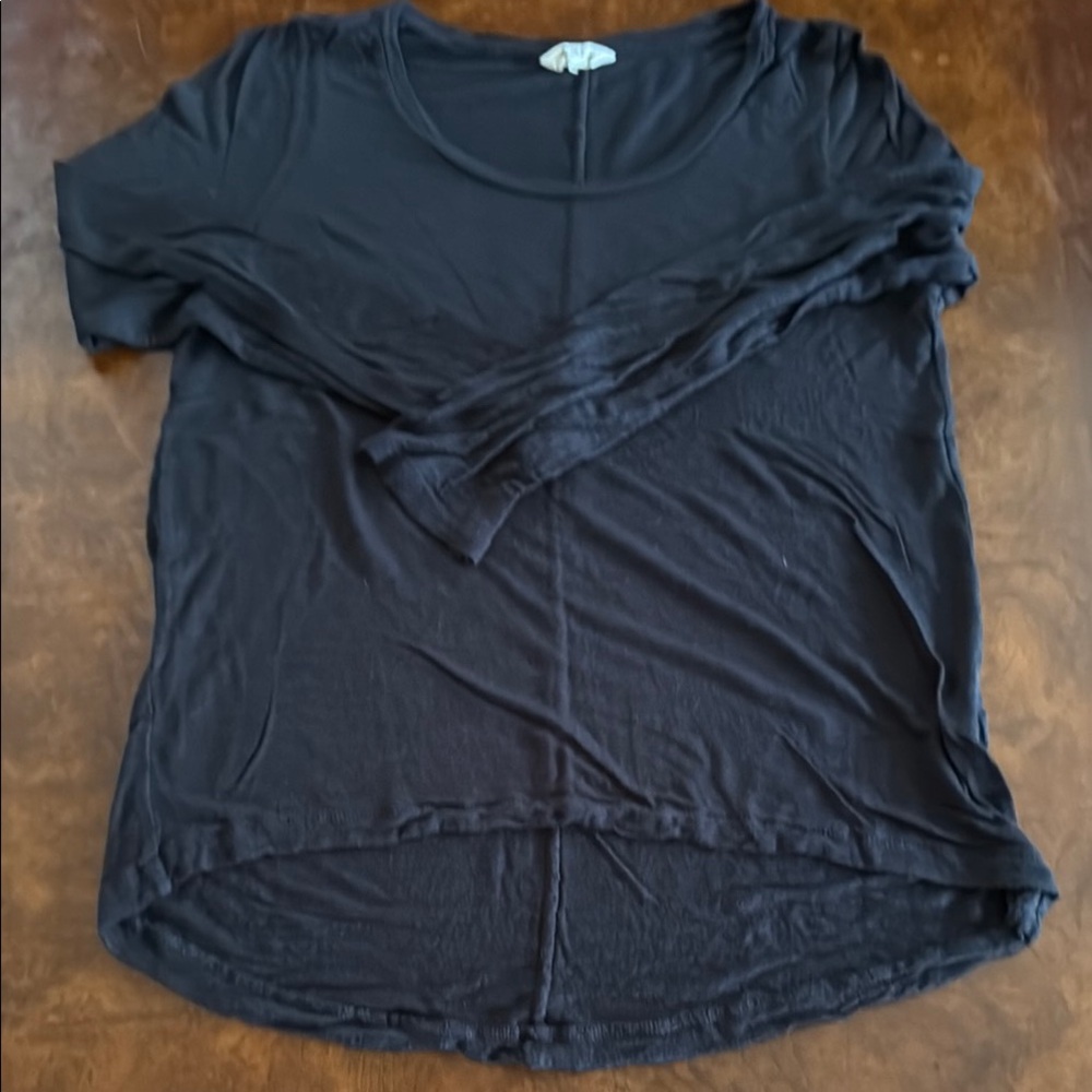 Madewell Women's Charcoal Long Sleeve Top